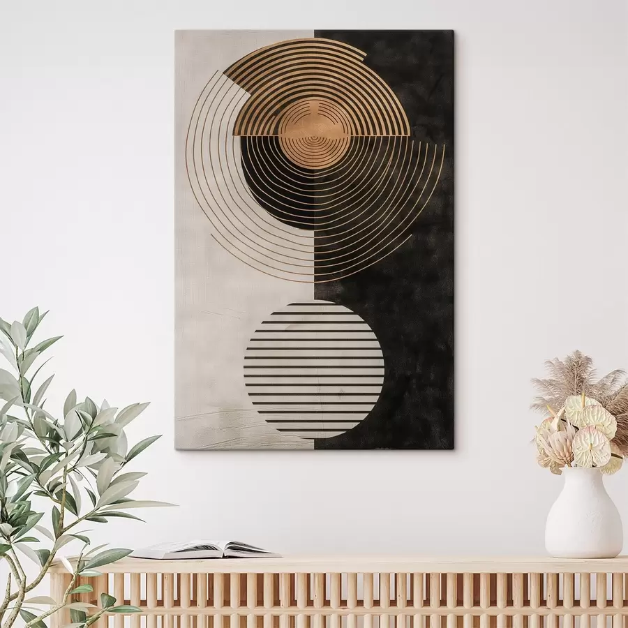  Peintures Cercles et feuilles s47080