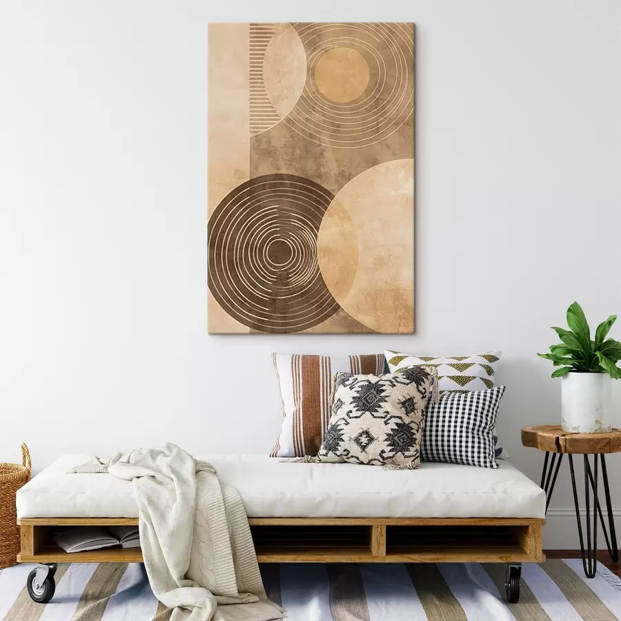  Peintures Cercles aux couleurs neutres s47082