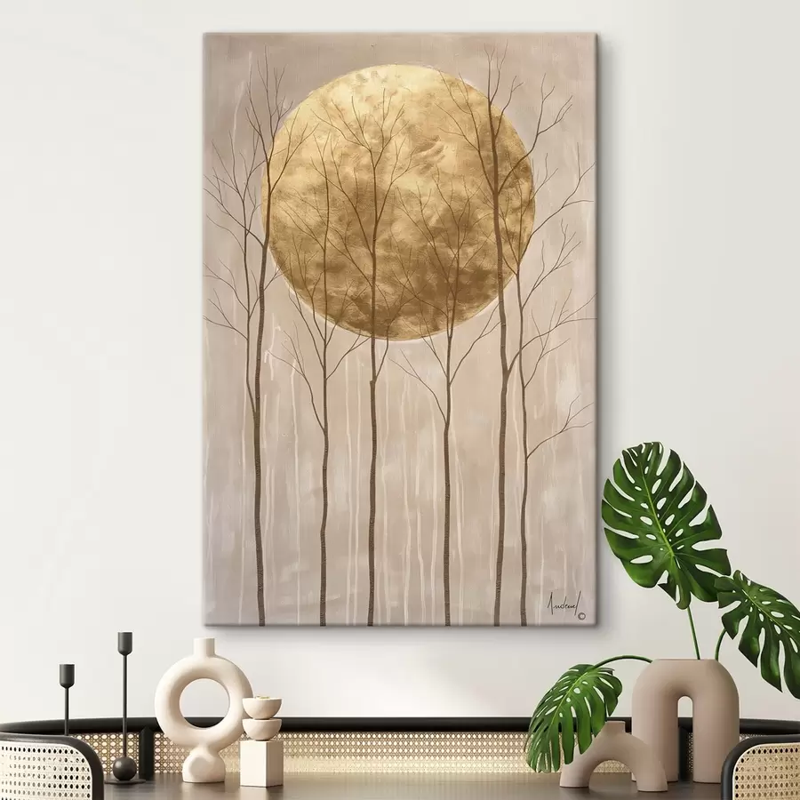  Peintures Des arbres et un cercle s47084