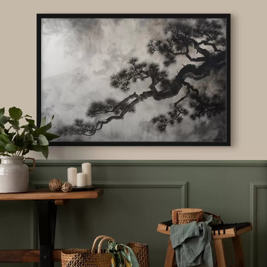 Papier peint photo Branche d'arbre de style chinois f47049