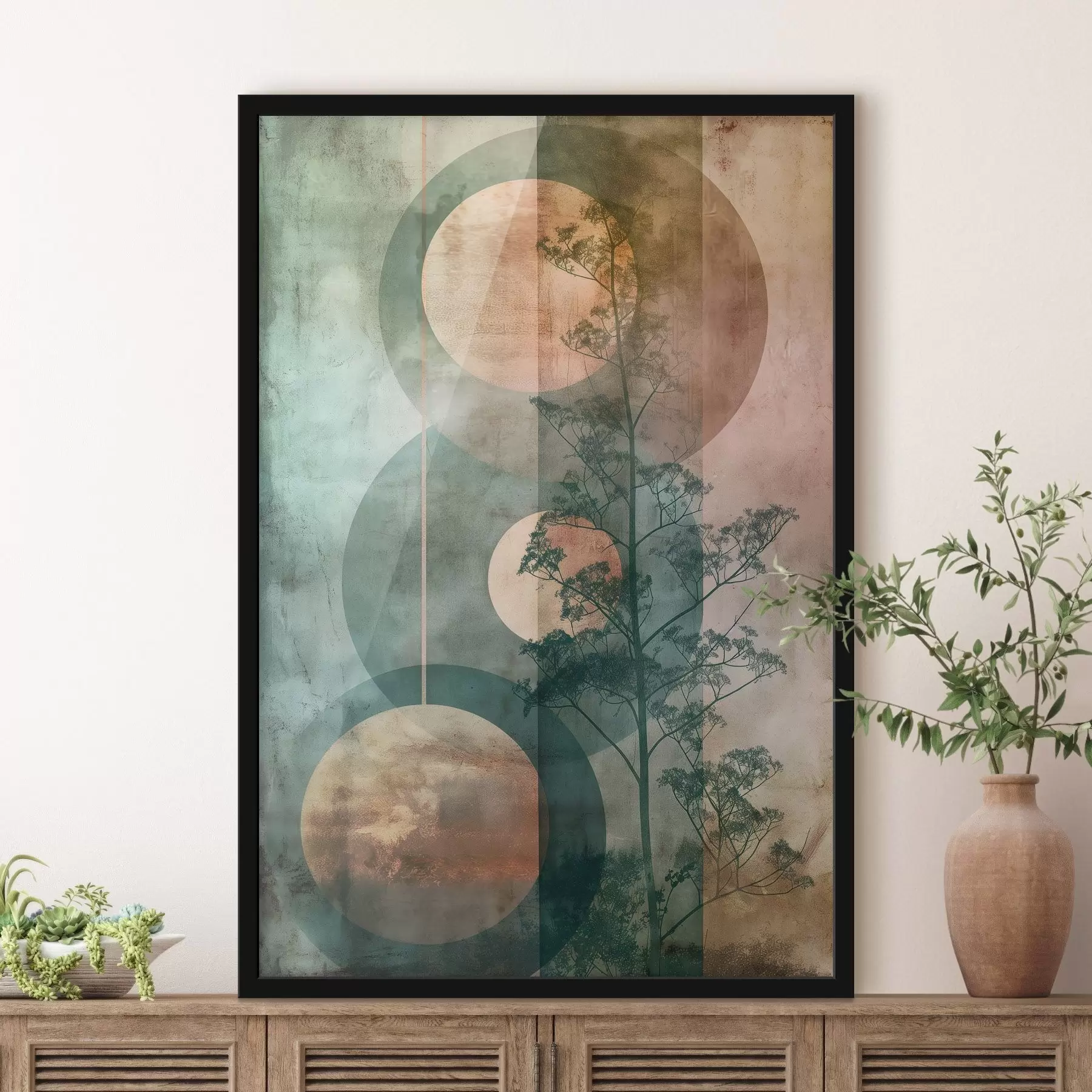 Papier peint photo Abstraction et feuilles f47072