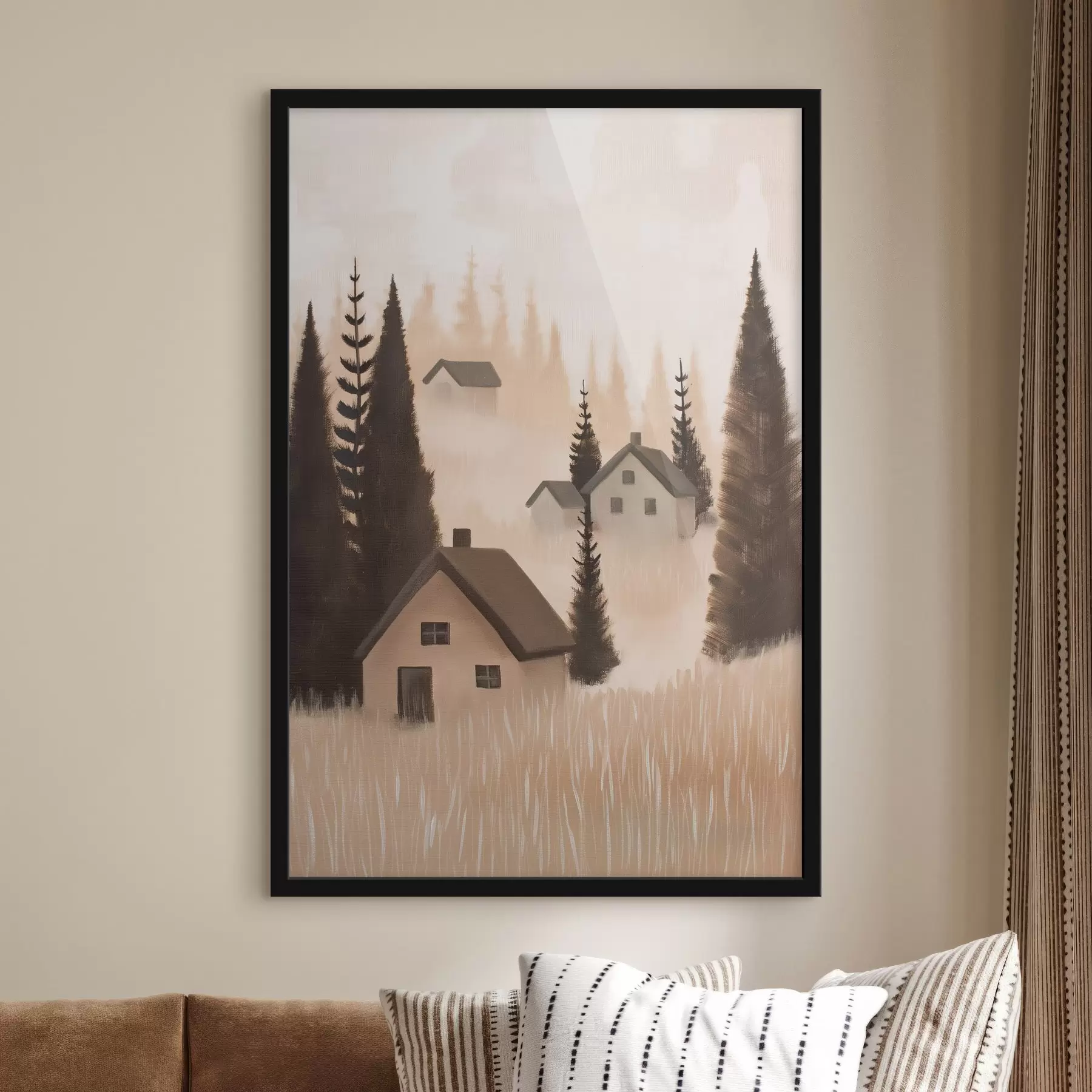 Papier peint photo Maisons dans la forêt f47076