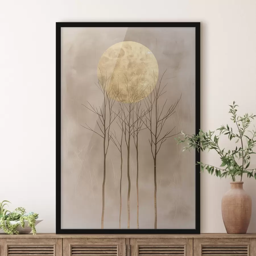 Papier peint photo Des arbres et un cercle f47083