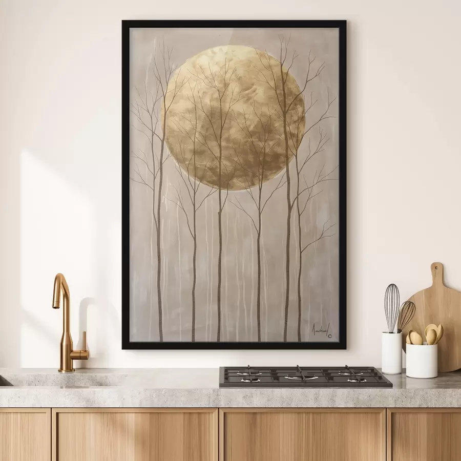 Papier peint photo Des arbres et un cercle f47084