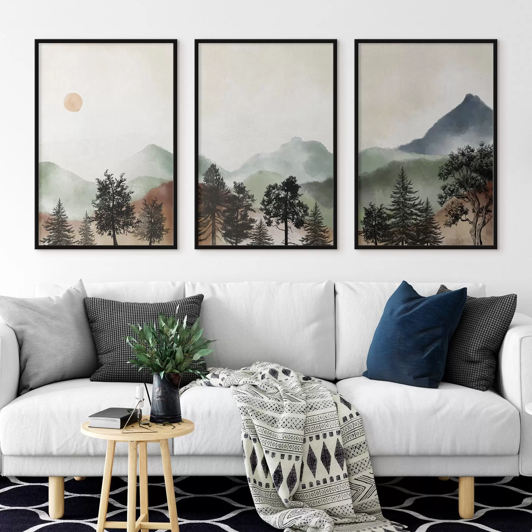 Fotobehang Rustig landschap in zachte kleuren d00243