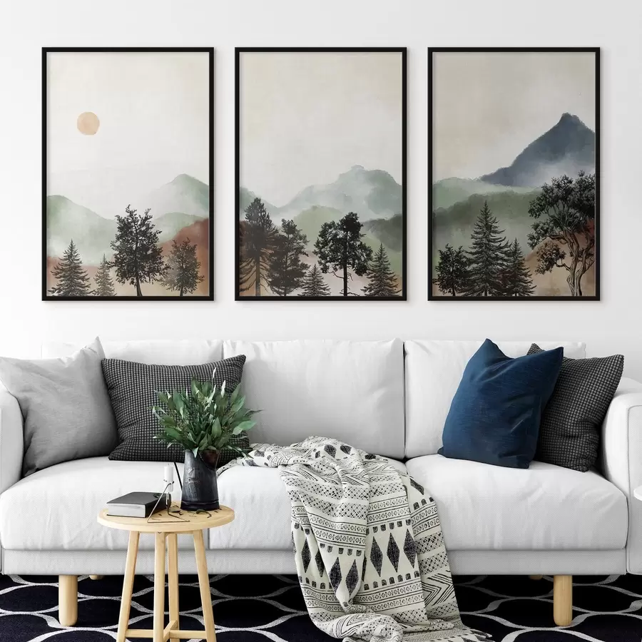 Papier peint photo Paysage paisible aux couleurs douces d00243