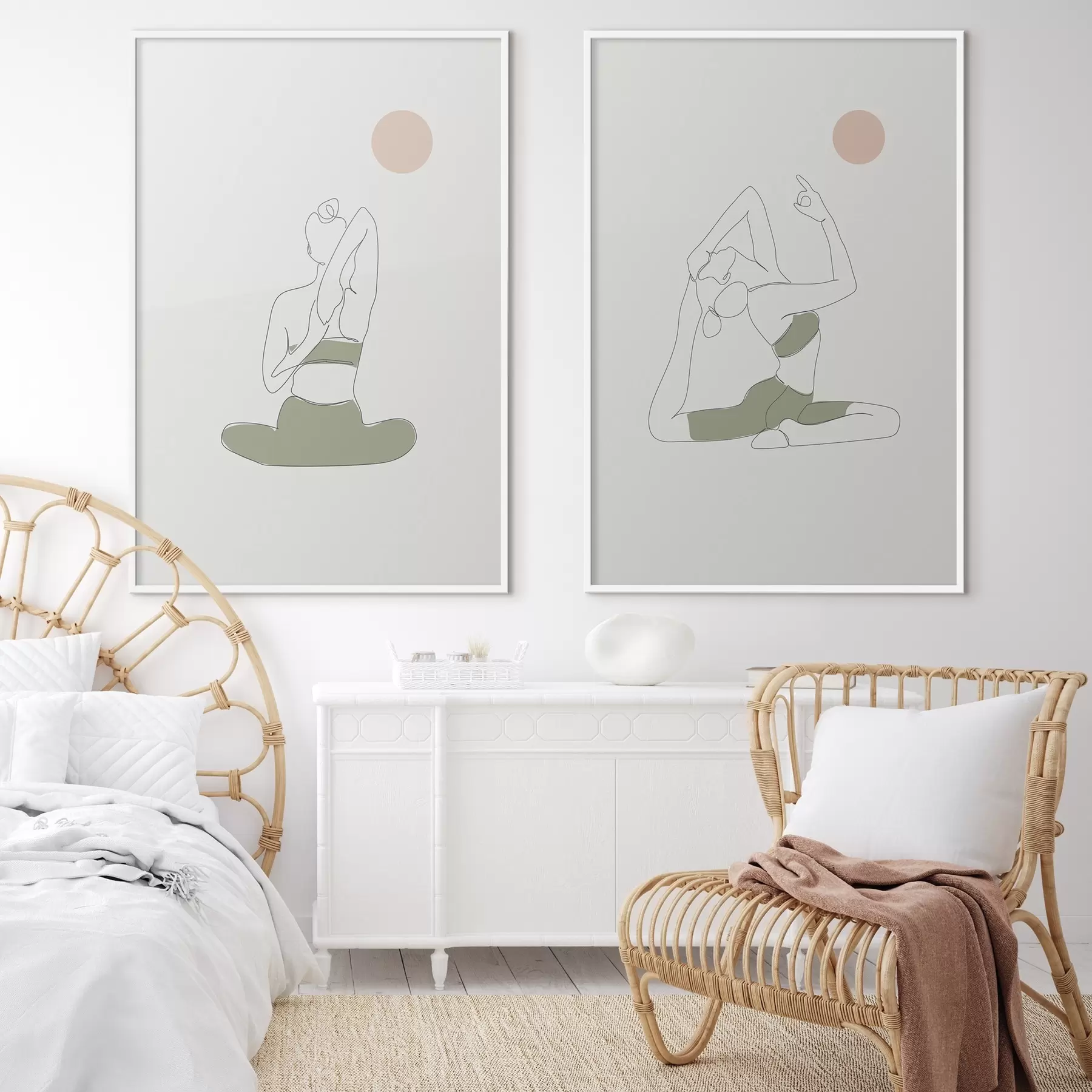 Fotobehang Bewuste bewegingen in rustige houdingen d00300