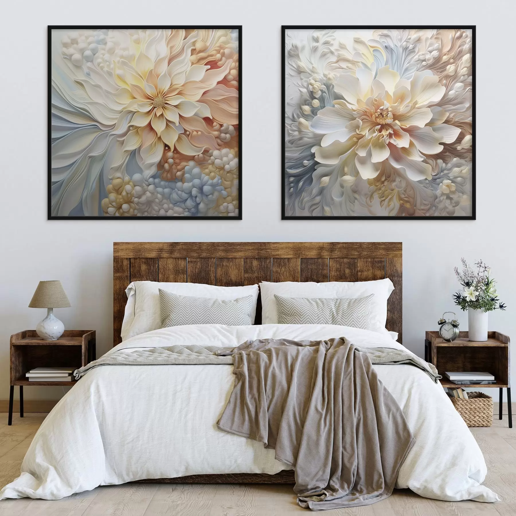 Fotobehang Grote abstracte ongewone bloemen d00380