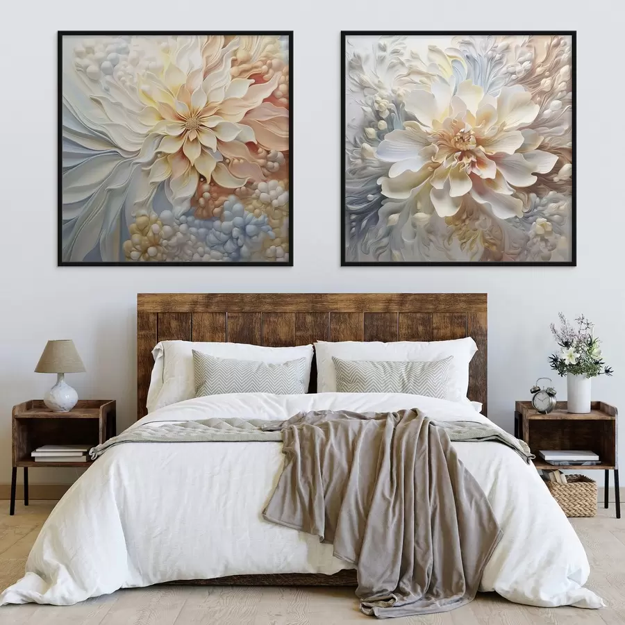 Fotobehang Grote abstracte ongewone bloemen d00380