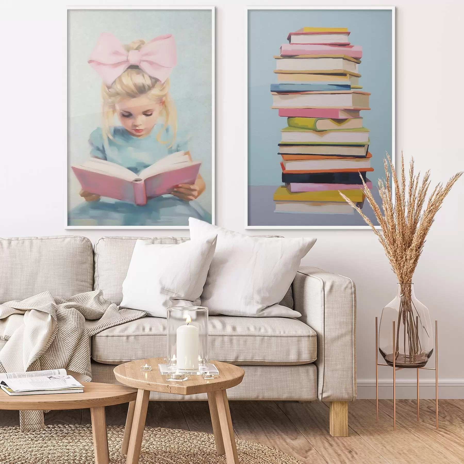 Fotobehang Meisje en boeken d00395