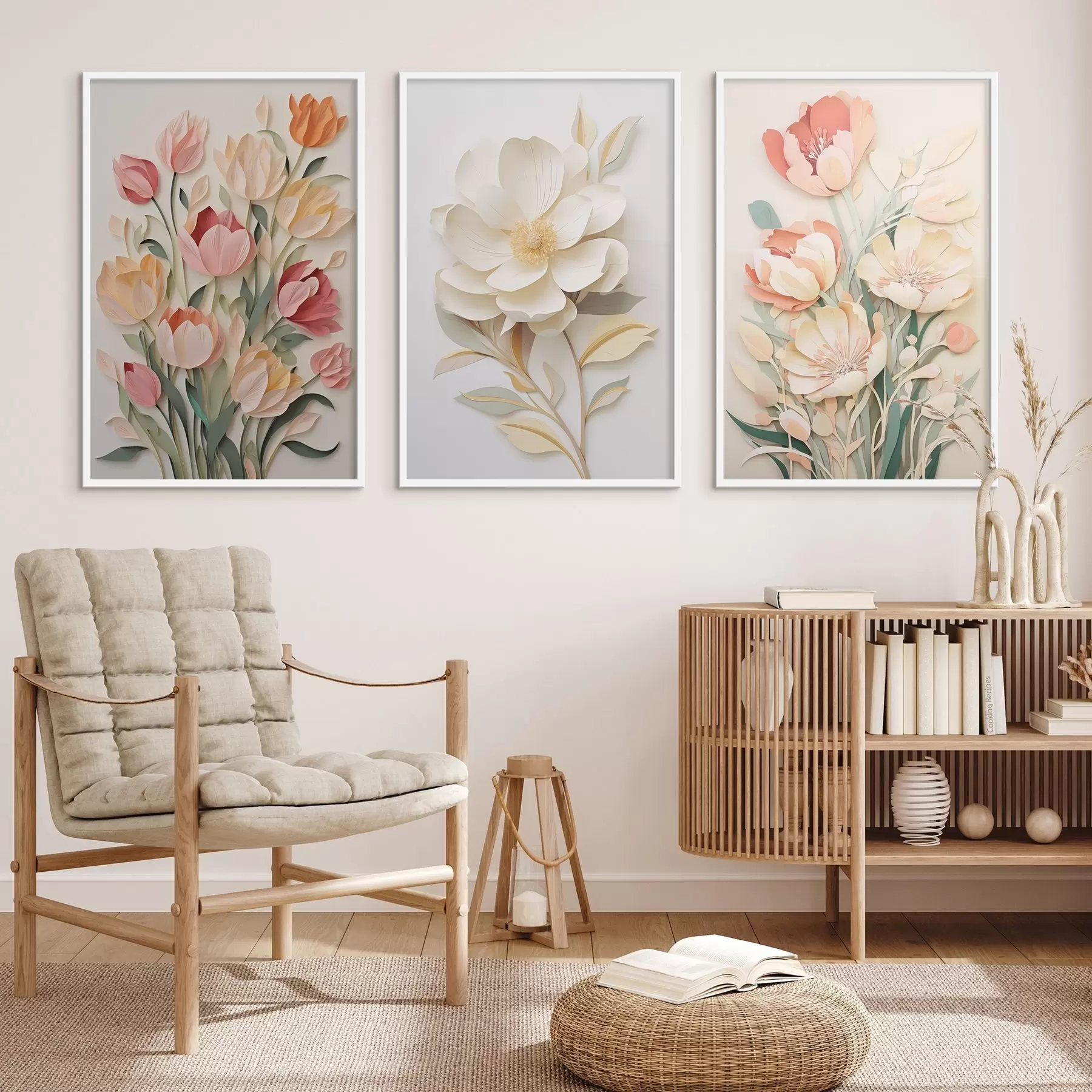 Fotobehang Papieren bloemen d00432