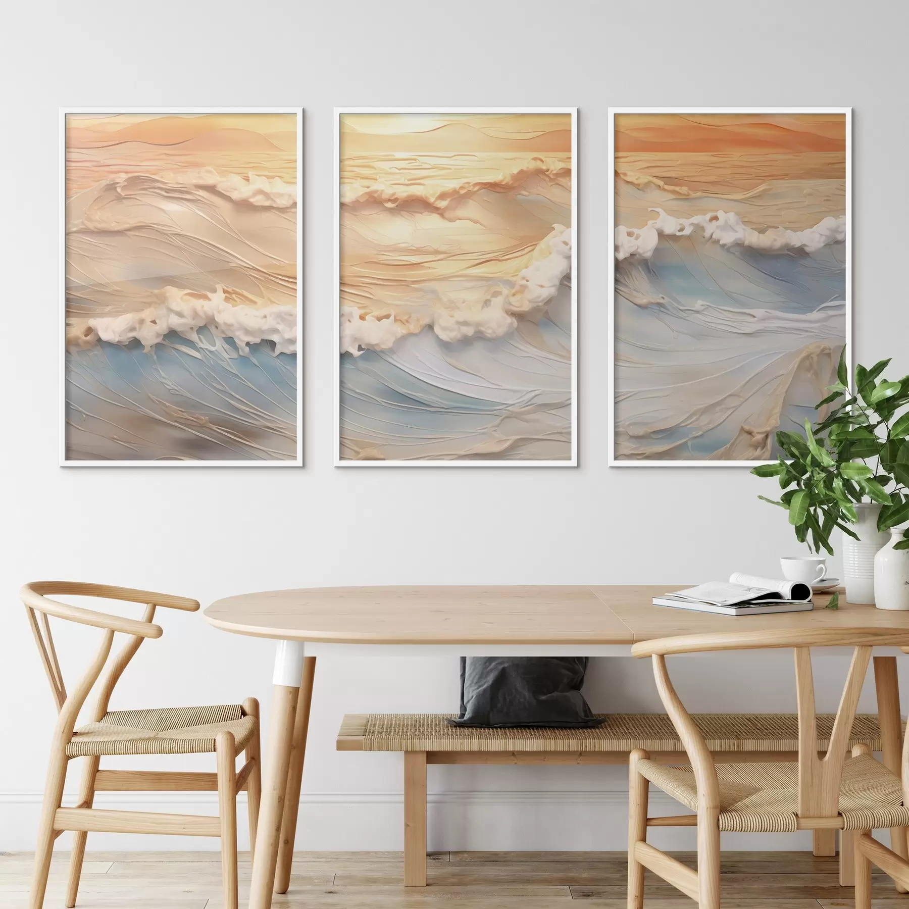 Fotobehang Gekleurde golven van de zee d00437