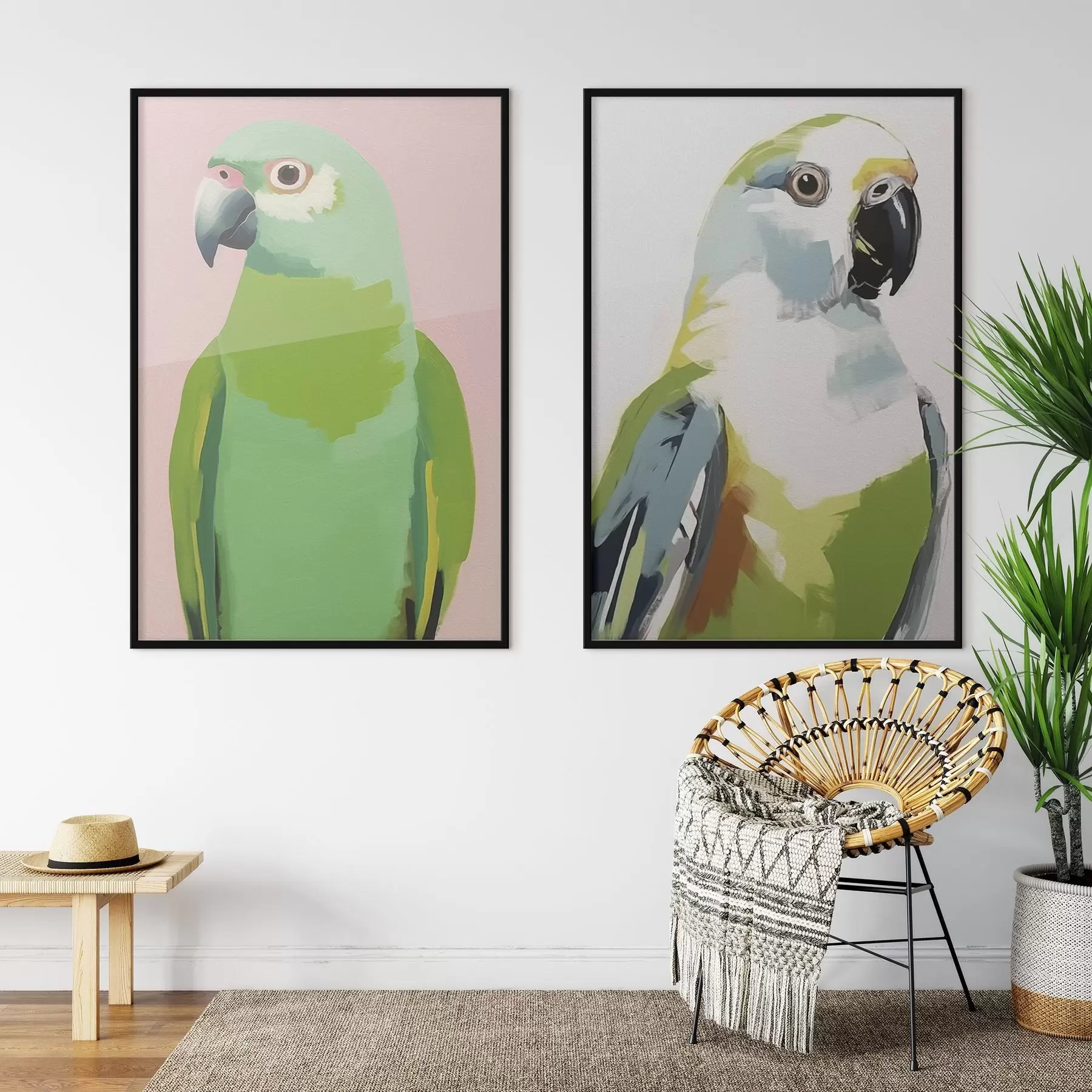 Fotobehang Tropische papegaaien d00441