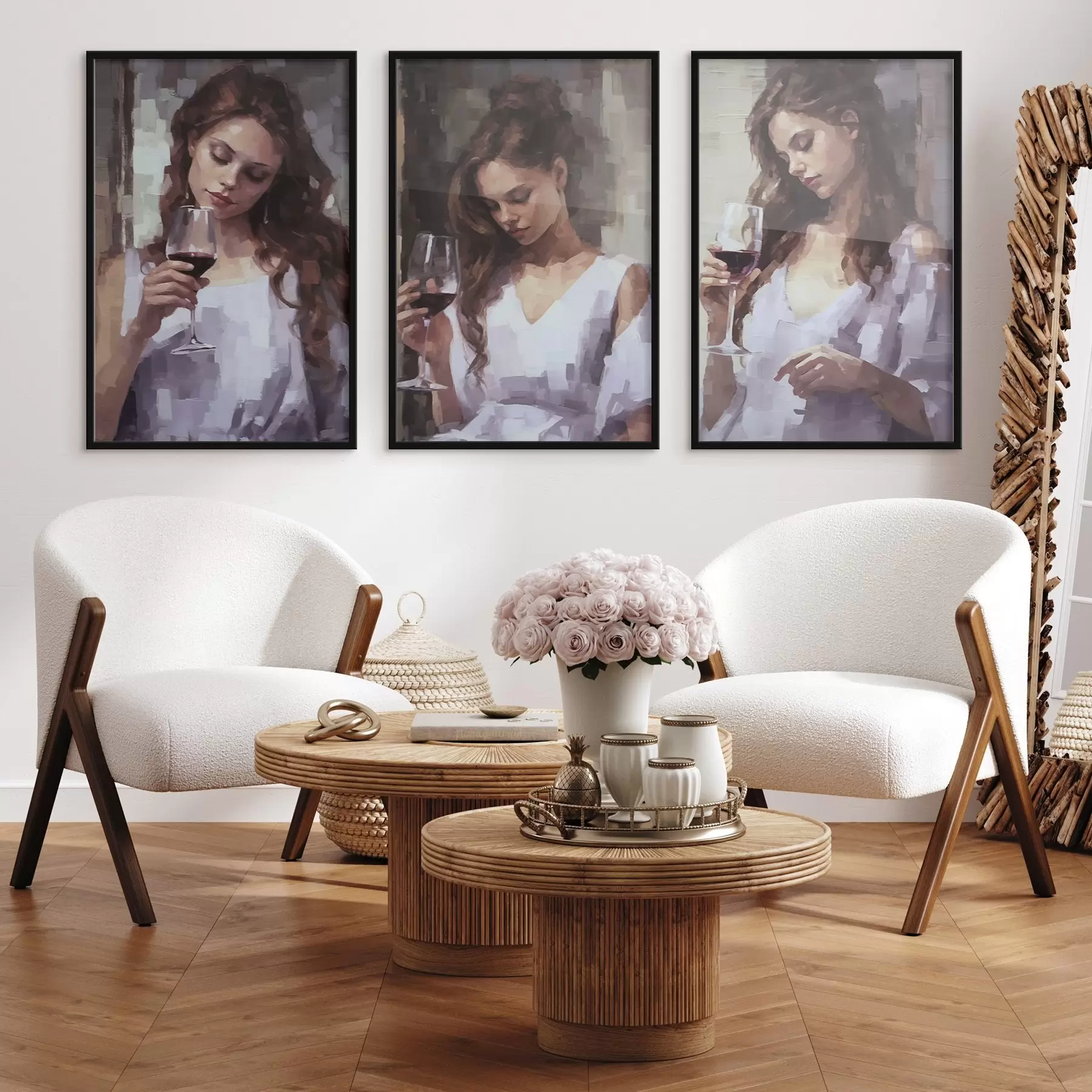 Papier peint photo Les filles et le vin d00443