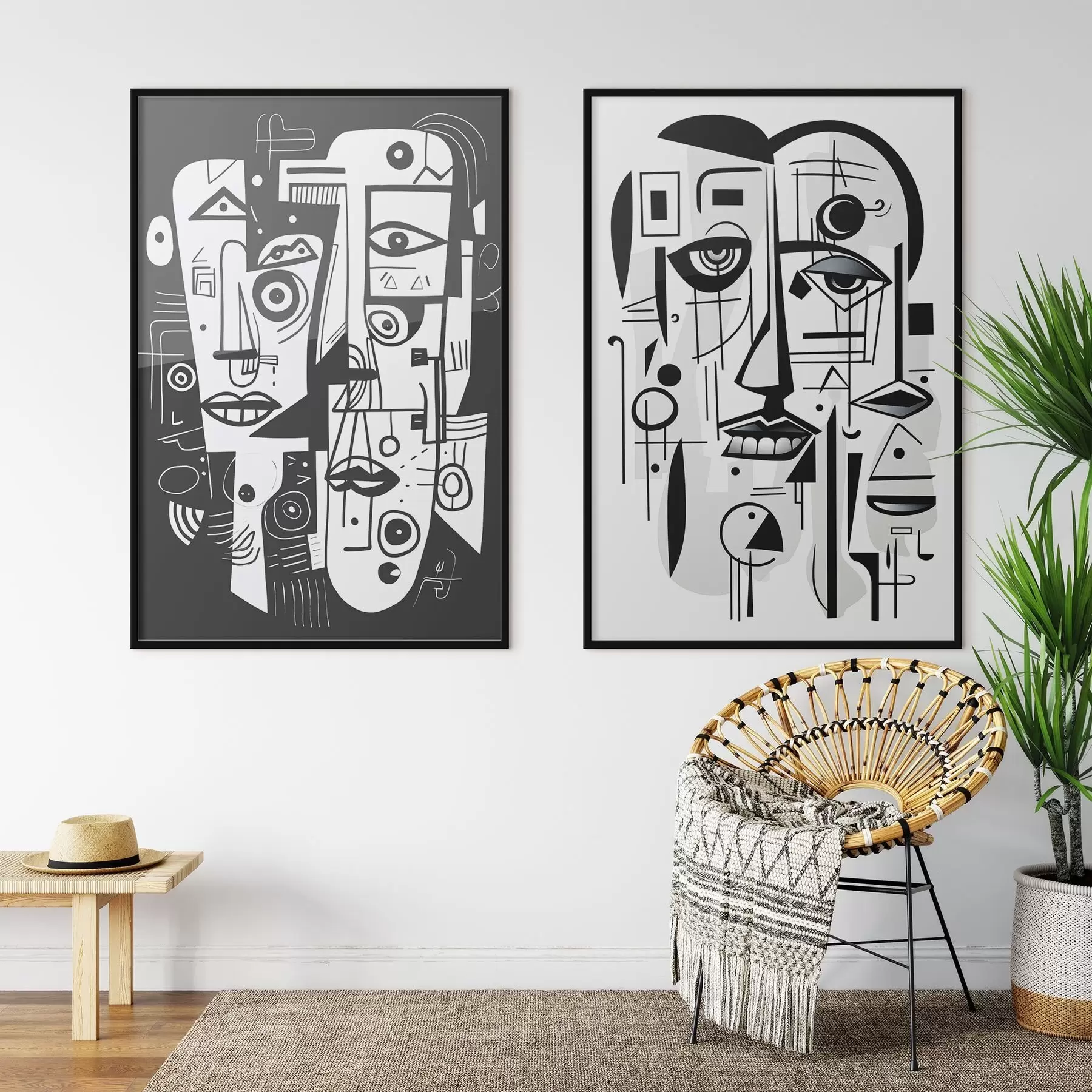 Fotobehang Abstracte gezichten d00456