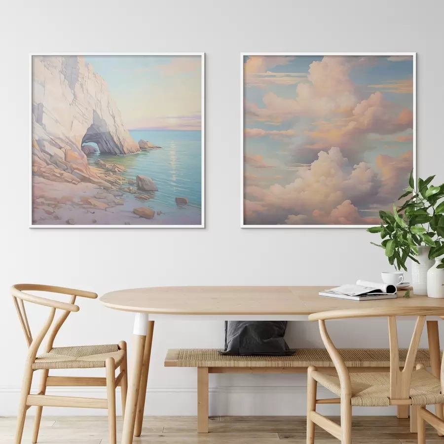 Fotobehang Golf op een rotskust en lucht met wolken d00487