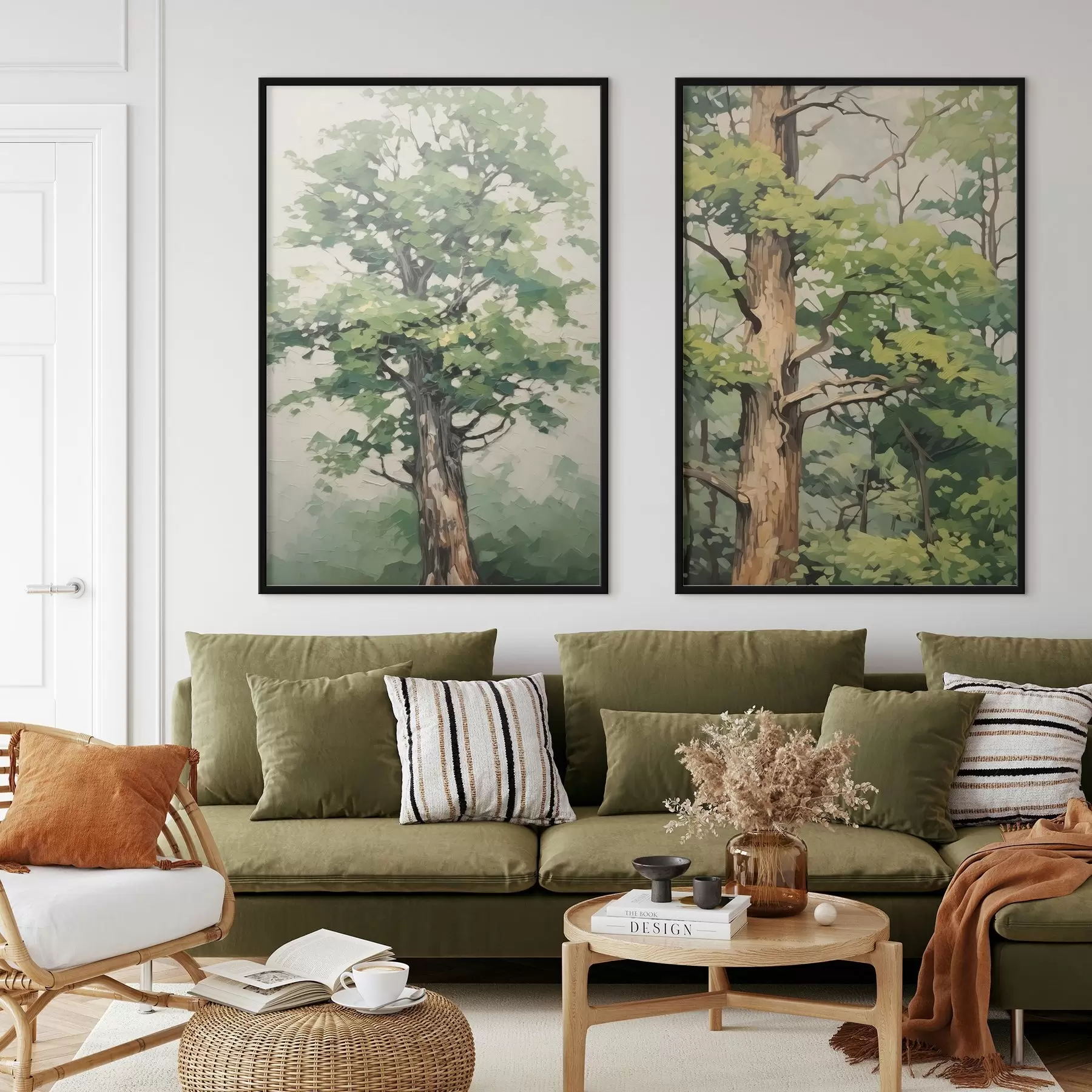 Fotobehang Hout imitatie schilderij d00503