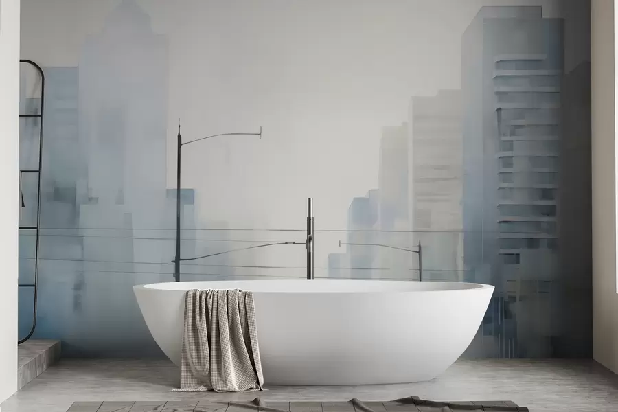 Fotobehang Abstracte stad w05074