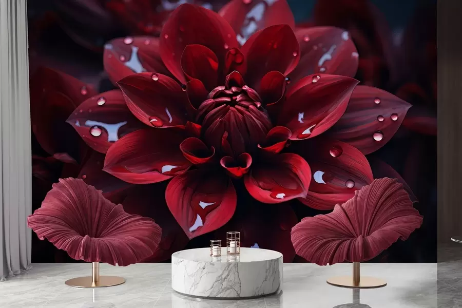 Papier peint photo Chrysanthème juteux w05057