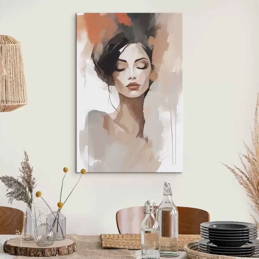  Peintures Portrait abstrait d'une jeune fille s47151