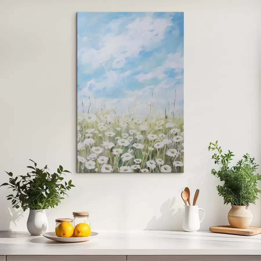  Peintures Peinture imitation champ de marguerites s47246