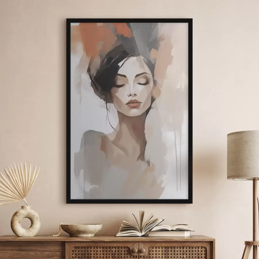 Papier peint photo Portrait abstrait d'une jeune fille f47151