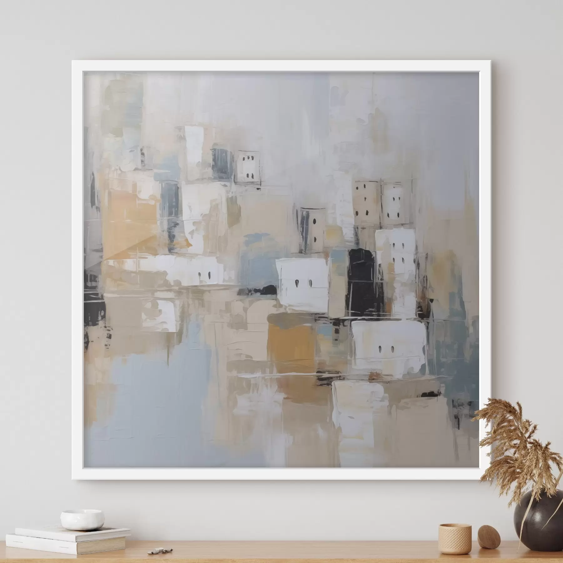 Papier peint photo Imitation abstraite d'une ville dans la peinture f47242