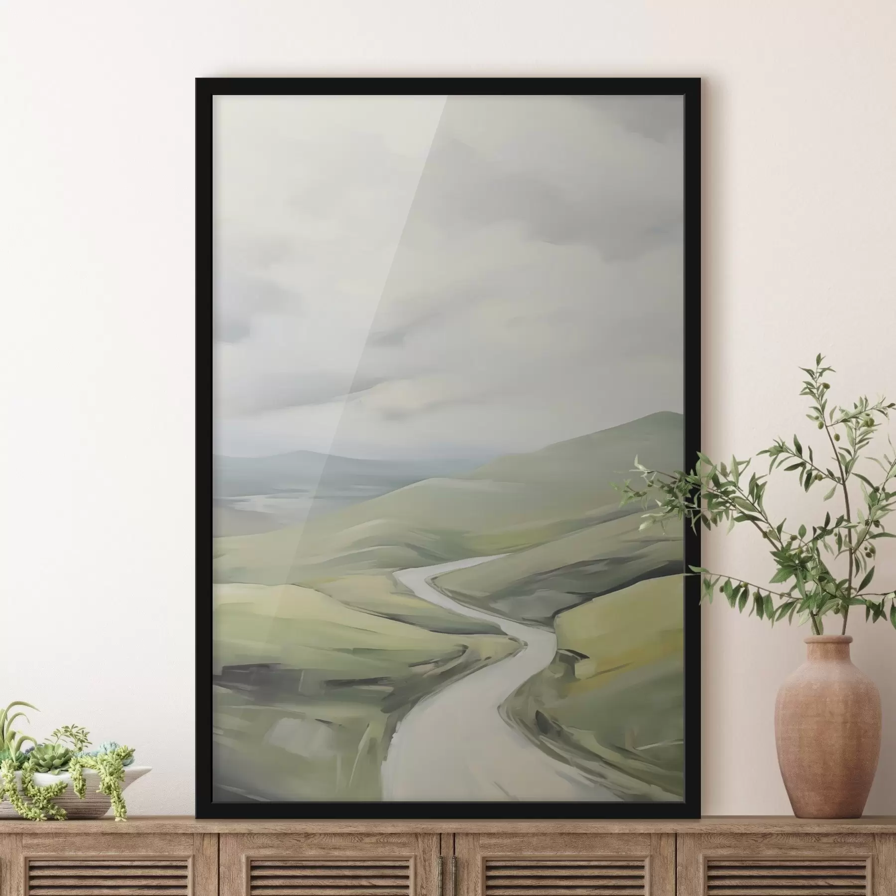 Papier peint photo Route dans le champ f47244