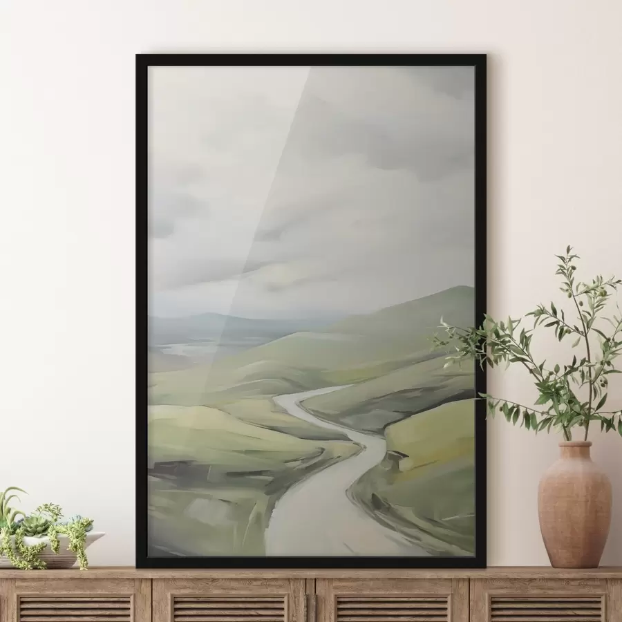 Papier peint photo Route dans le champ f47244