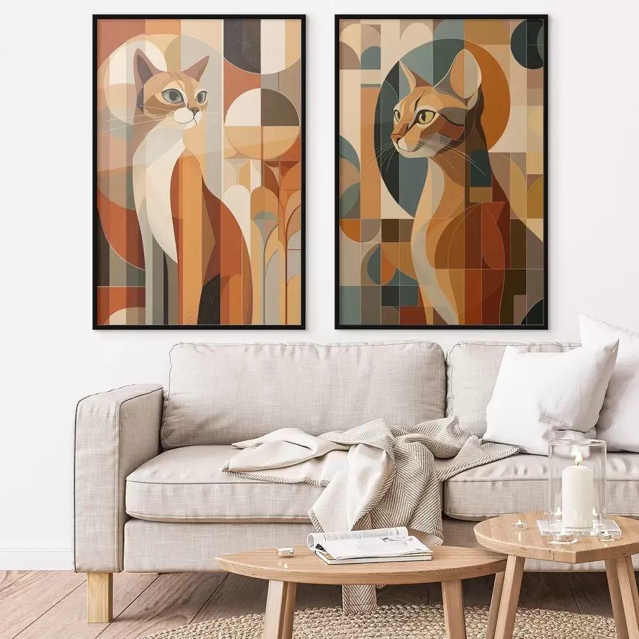 Fotobehang Abstracte katten d00841