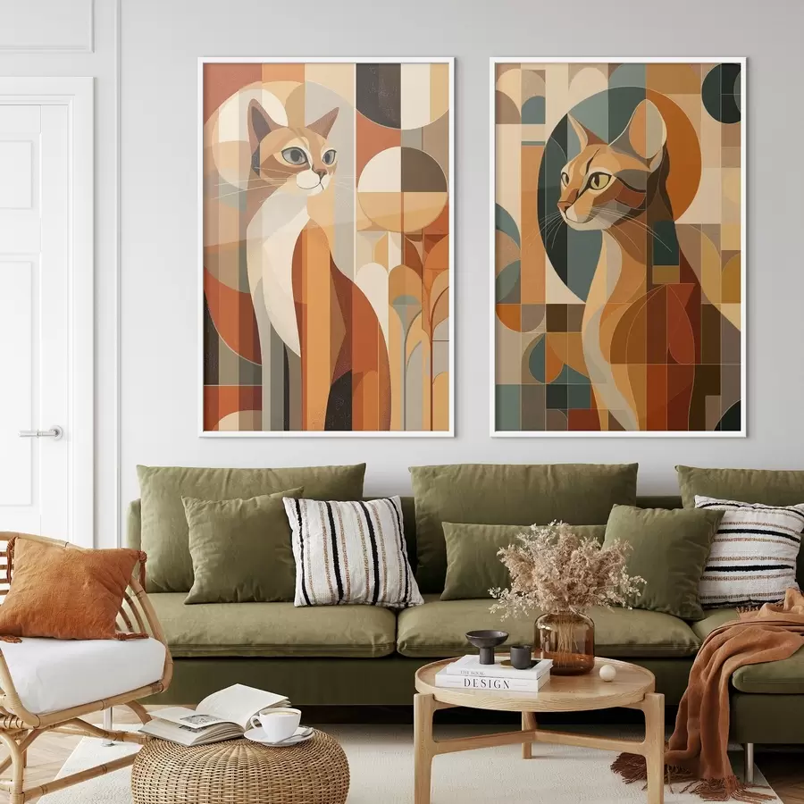 Papier peint photo Résumé chats d00841