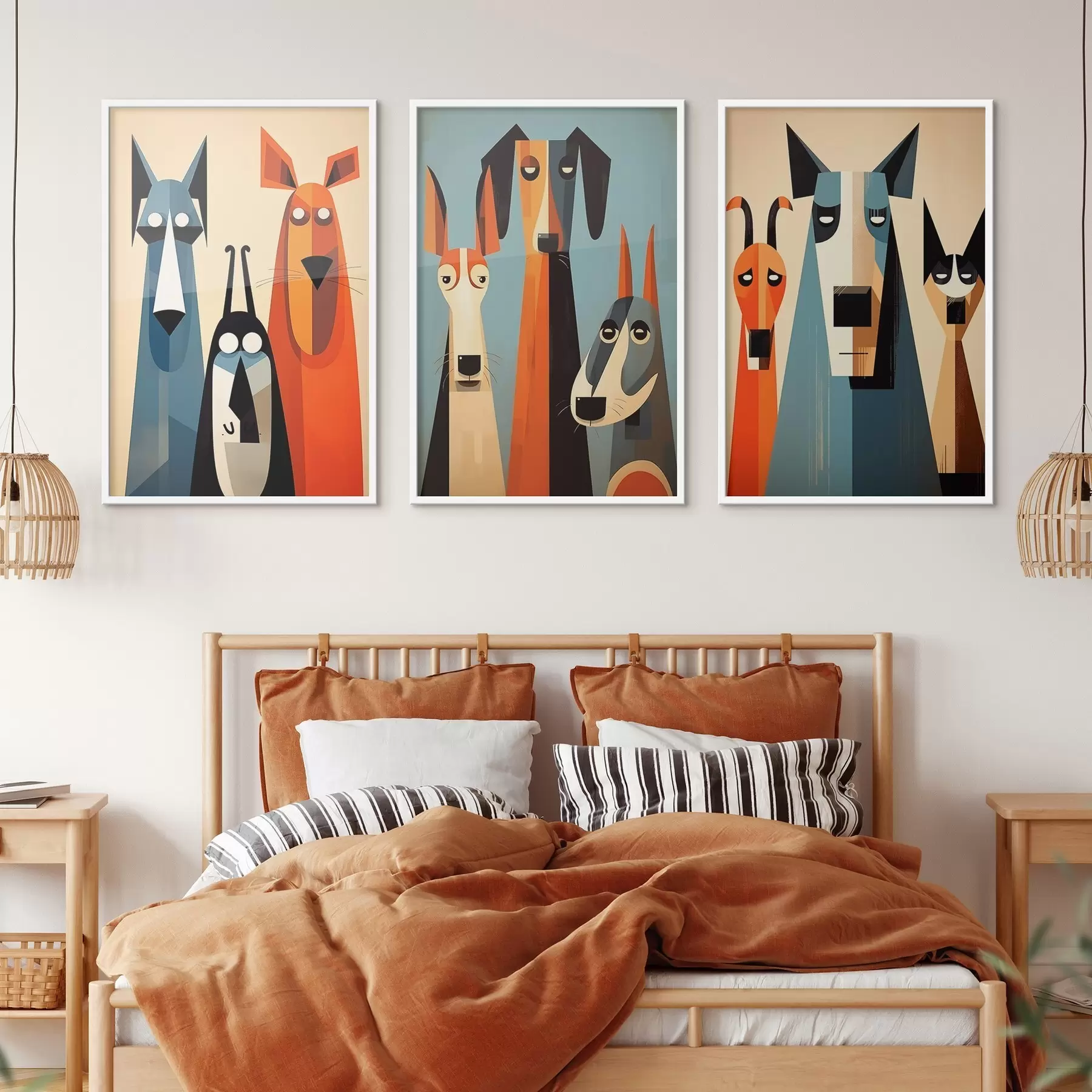 Fotobehang Abstracte honden d00845
