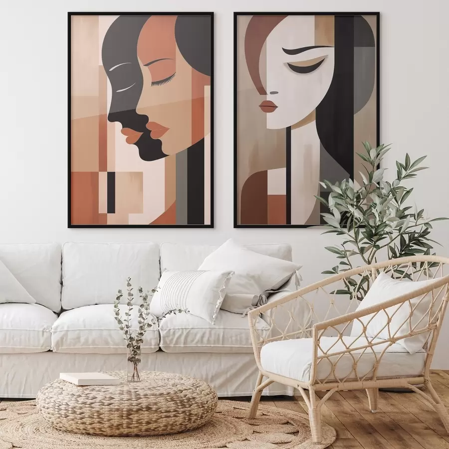 Papier peint photo Visages abstraits d00847