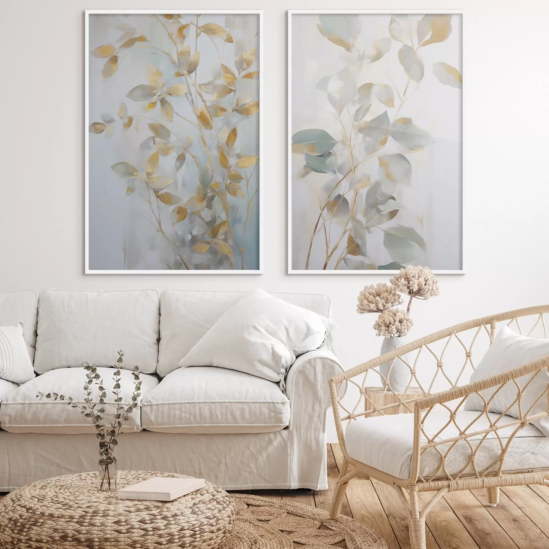 Papier peint photo Feuilles abstraites imitation de peinture d00907