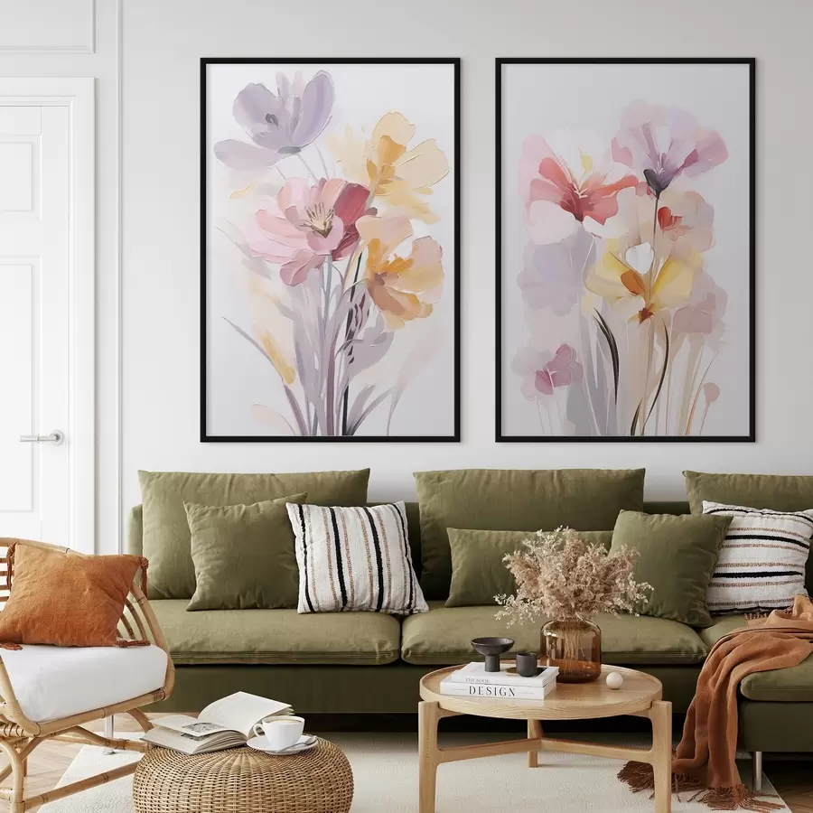 Papier peint photo Bouquet de fleurs abstrait d00910