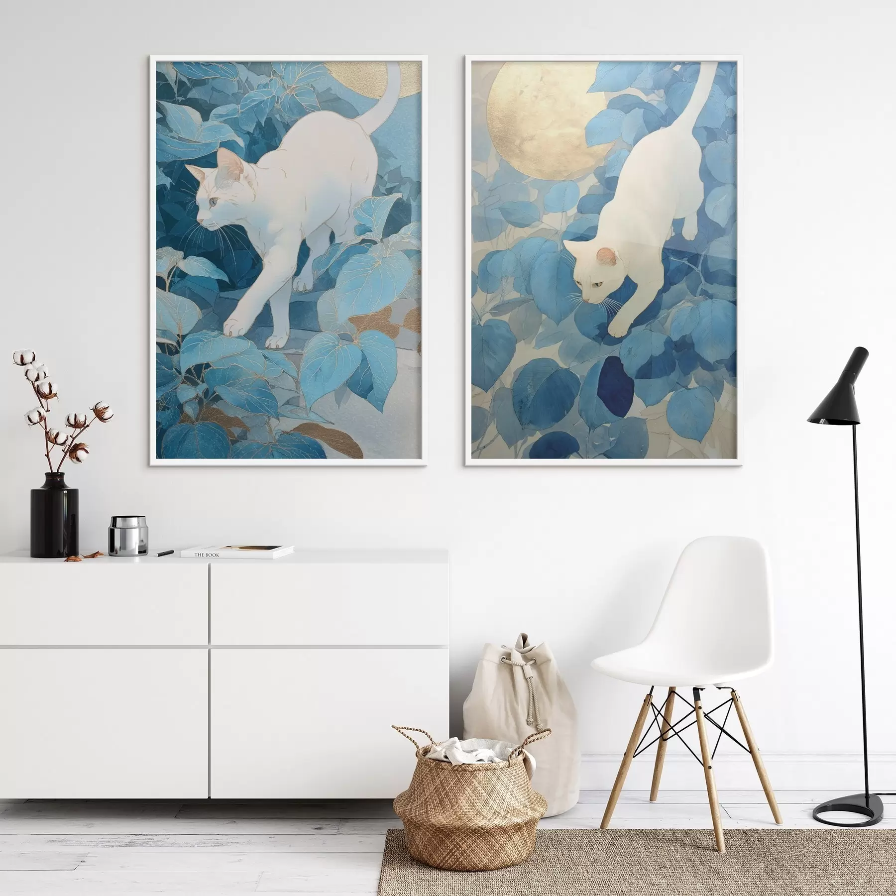 Fotobehang Witte Kat d00924