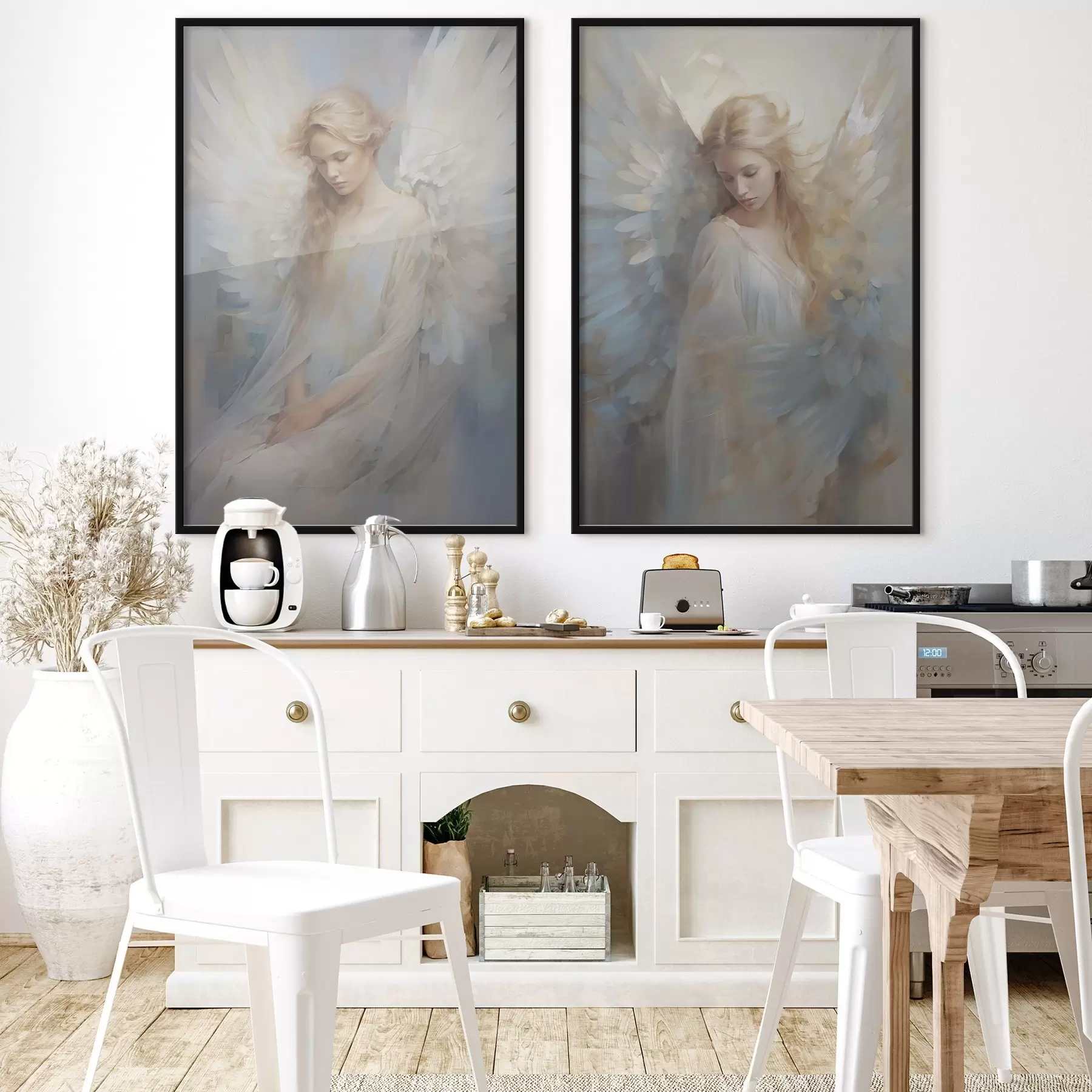 Fotobehang Abstractie van engelen d01001