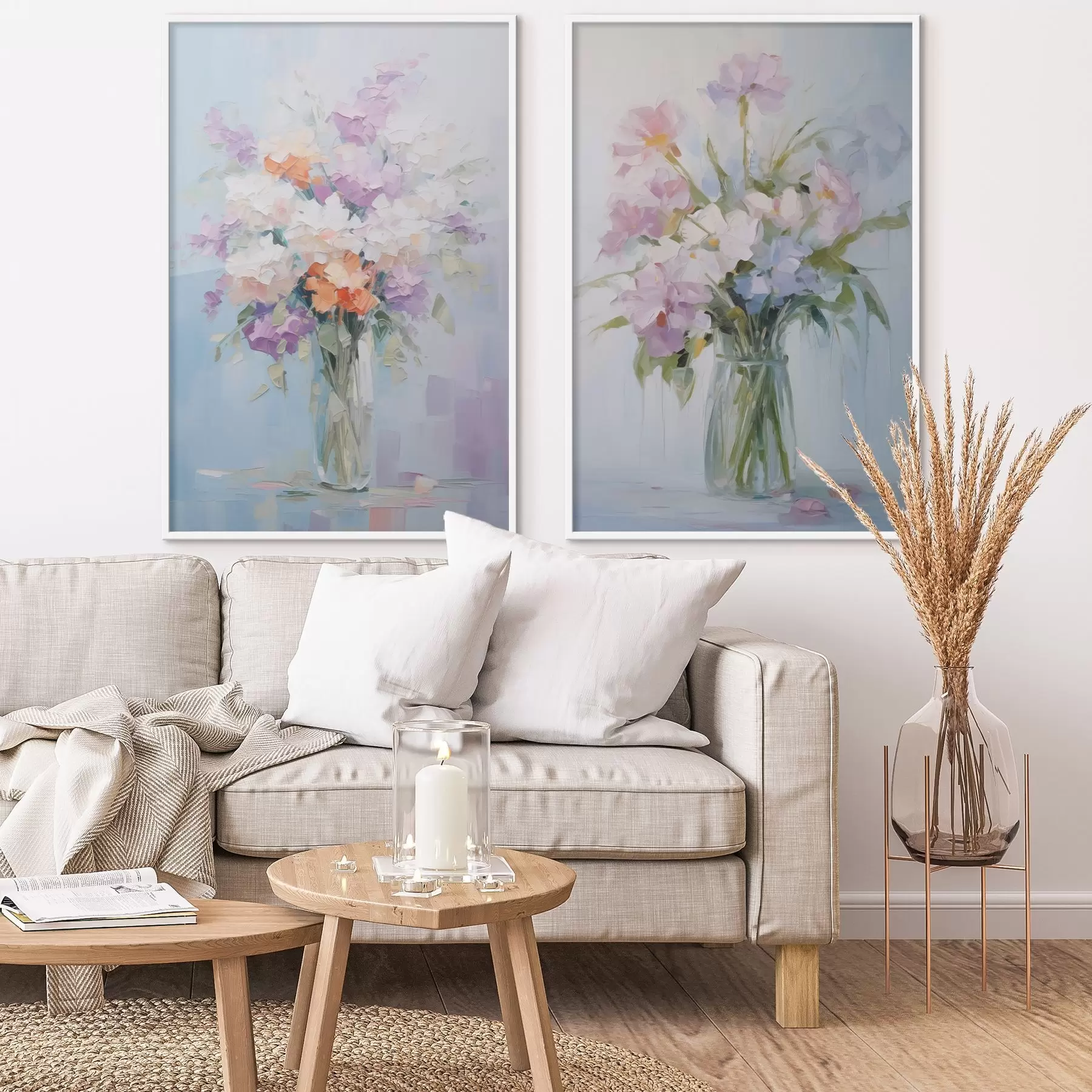 Papier peint photo Bouquet dans un vase imitation peinture d01031