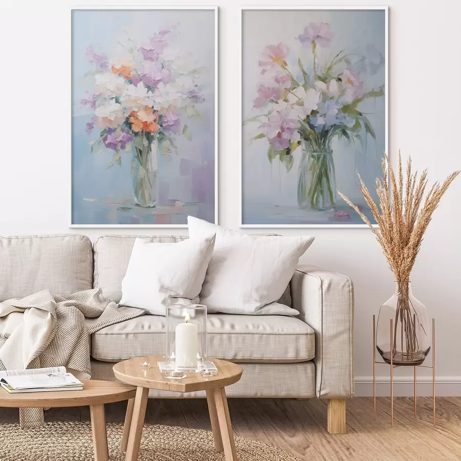 Papier peint photo Bouquet dans un vase imitation peinture d01031