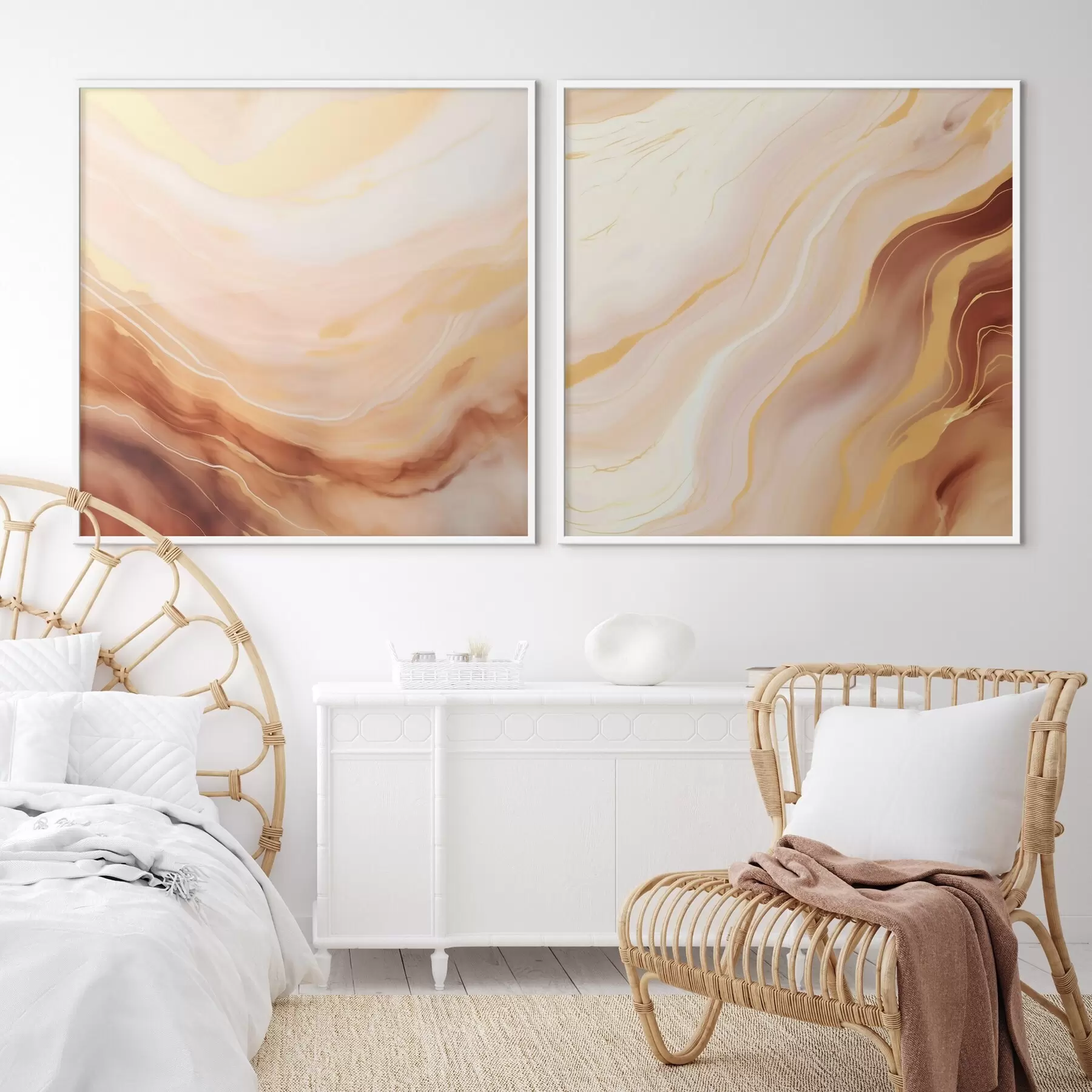 Papier peint photo Structures légèrement ondulées réalisées selon une technique aquarelle d00991