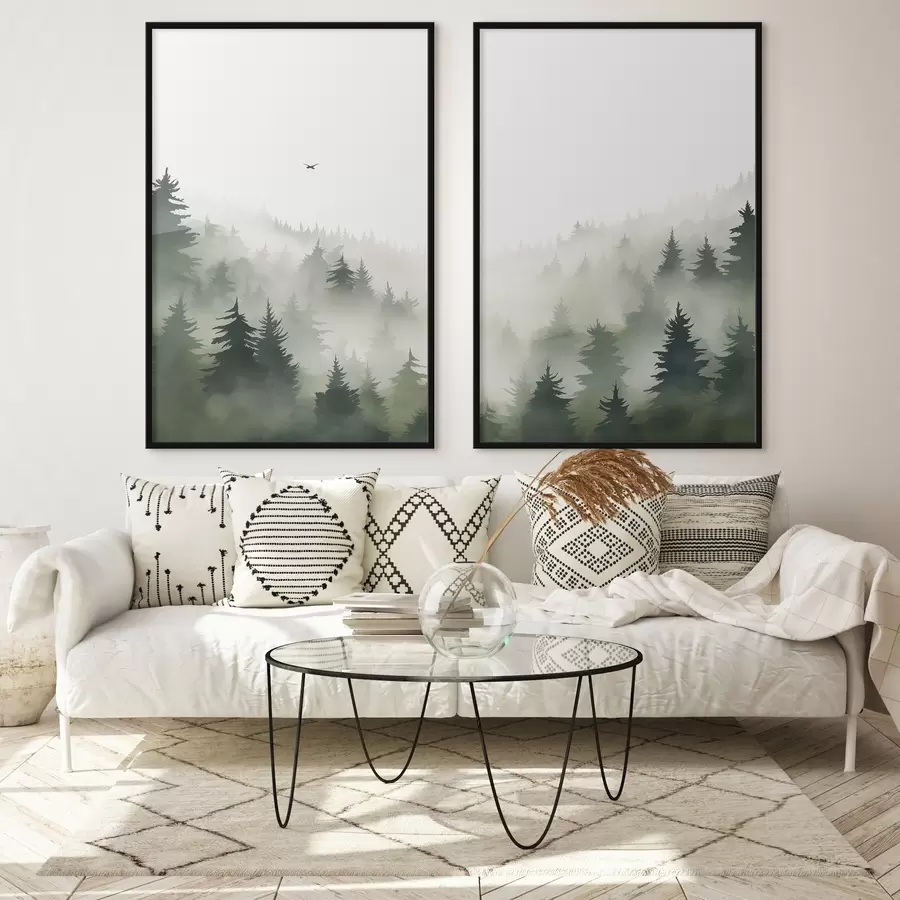 Papier peint photo Forêt brumeuse d01061