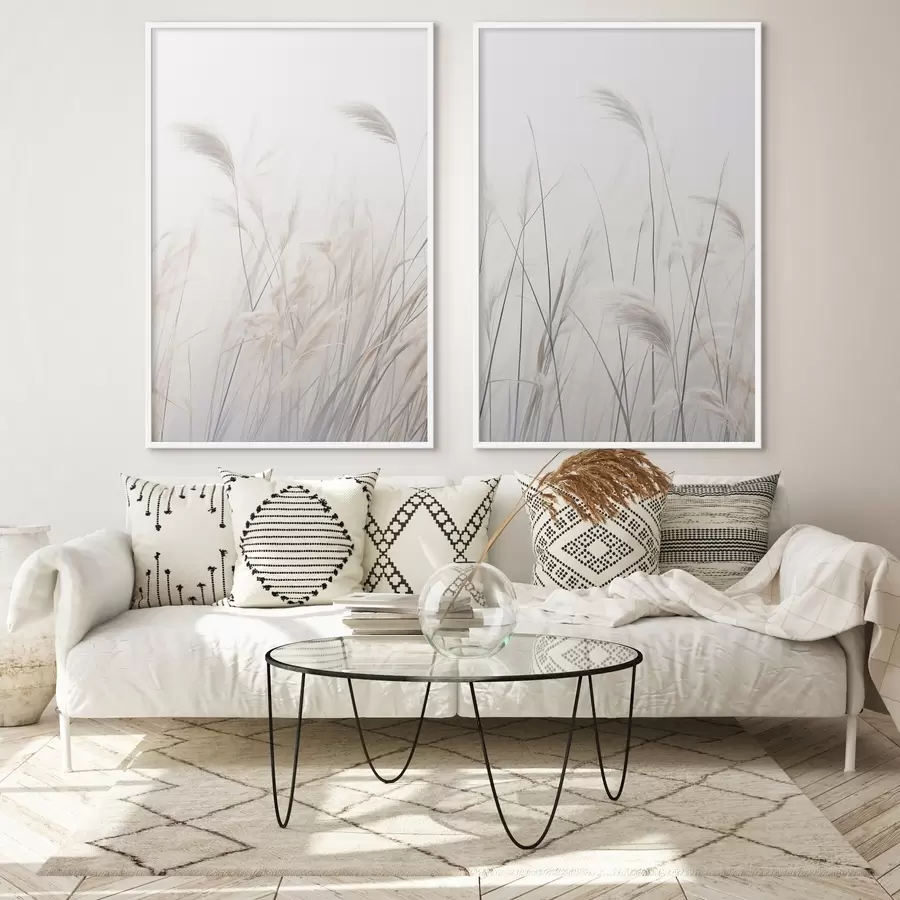 Papier peint photo Plantes délicates sur fond clair d01065