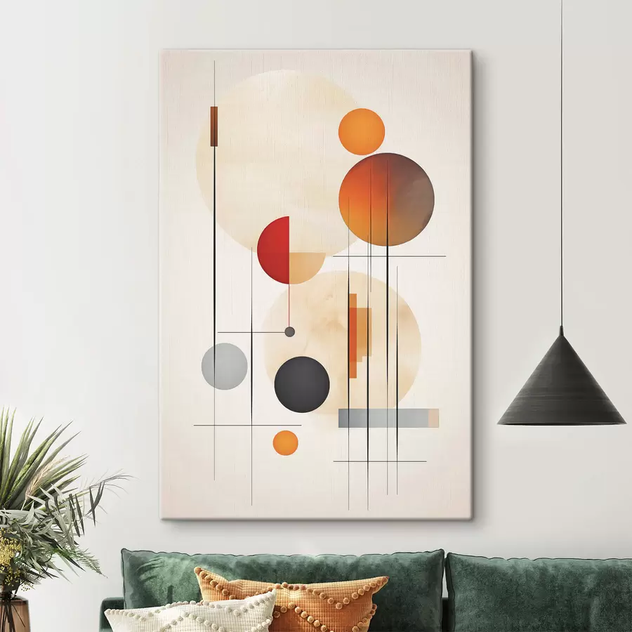  Peintures Abstraction géométrique avec des sphères s46976