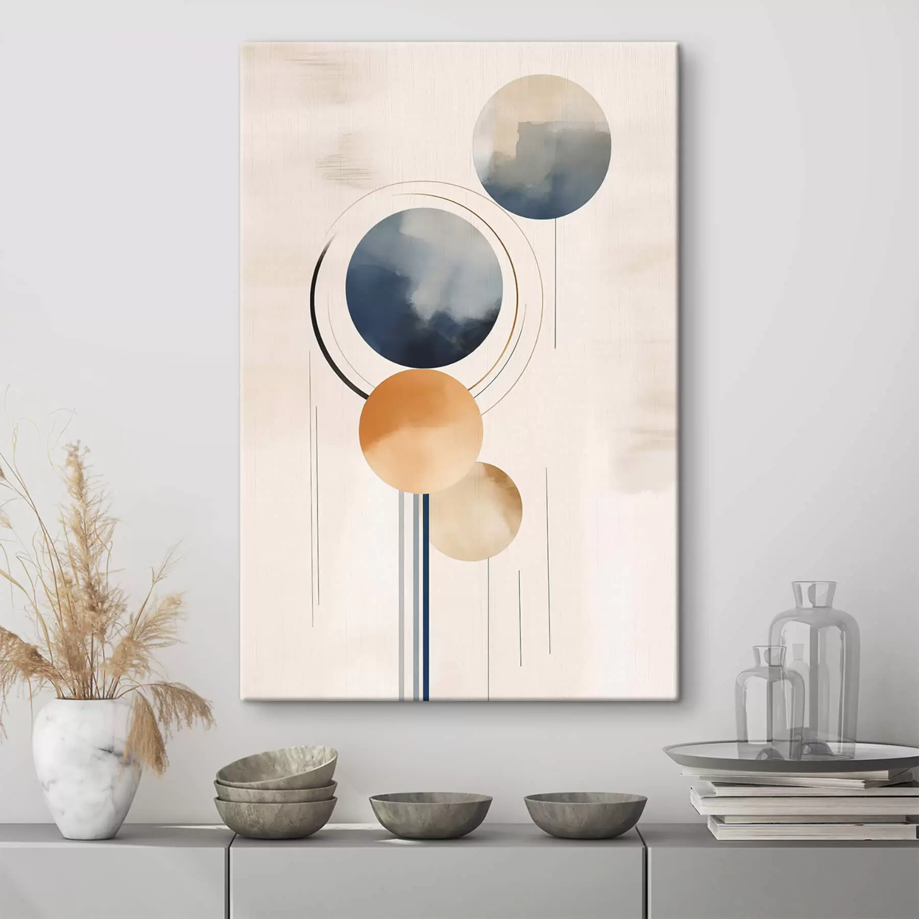  Peintures Abstraction avec des sphères s47100