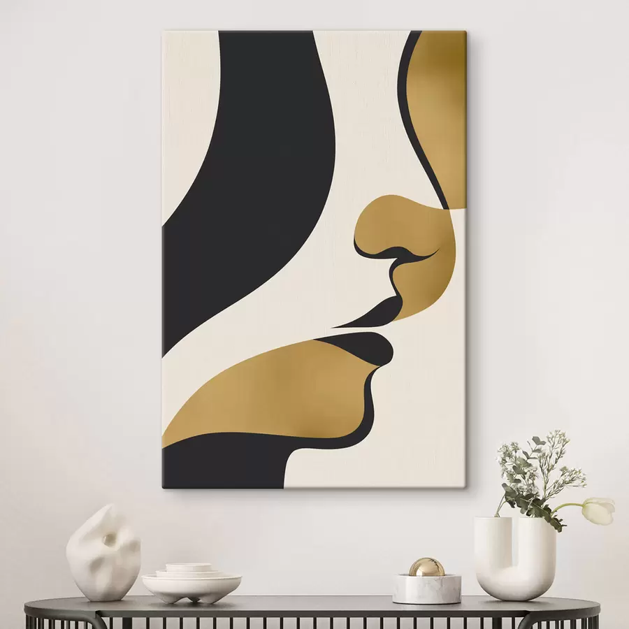  Peintures Silhouette abstraite d'un visage s47251