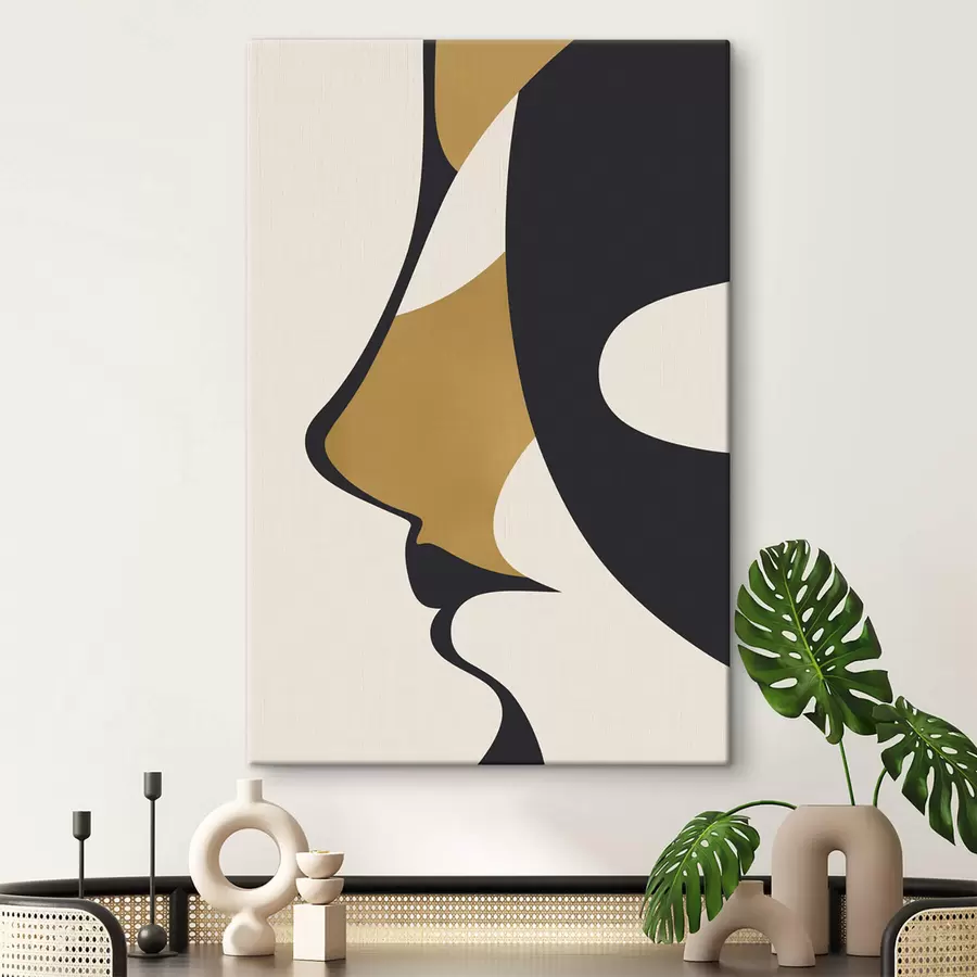  Peintures Silhouette abstraite d'un visage s47252