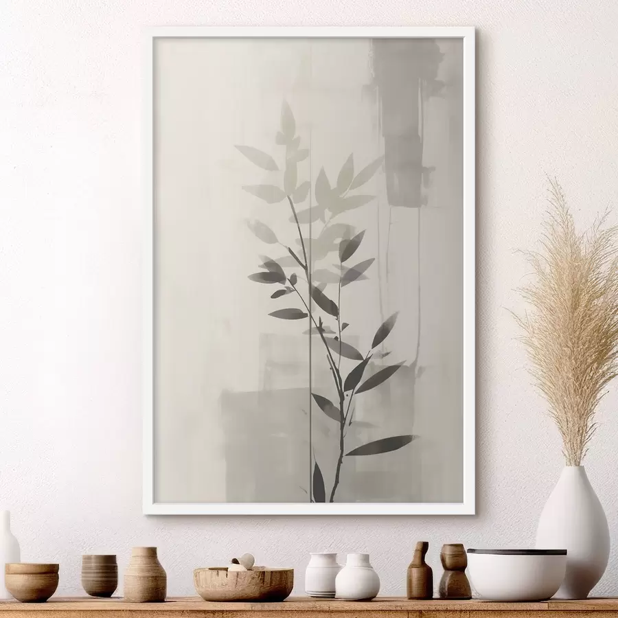 Papier peint photo Branches de feuilles abstraites f47102