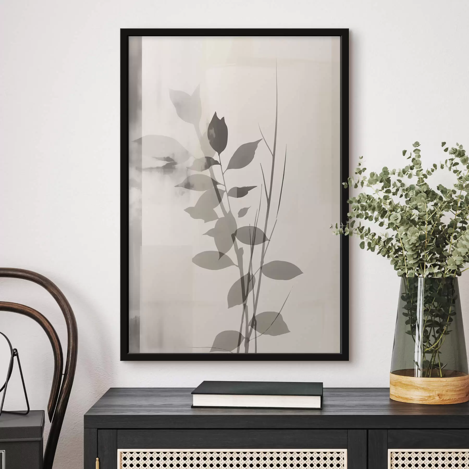 Papier peint photo Branches de feuilles abstraites f47103