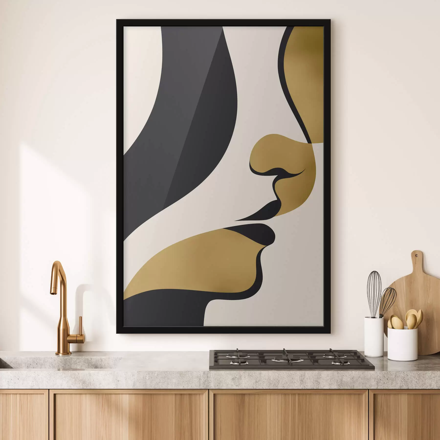 Fotobehang Abstract silhouet van een gezicht f47251