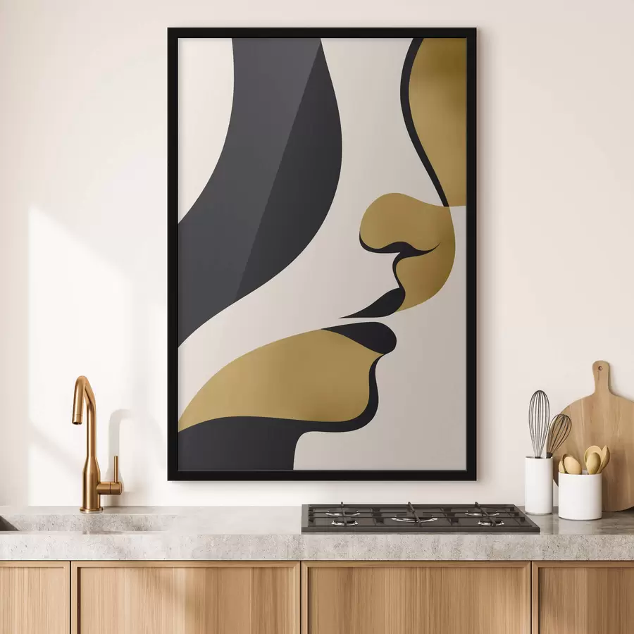 Papier peint photo Silhouette abstraite d'un visage f47251